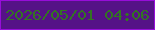 文字の大きさ：2、枠の色：970dd9、背景の色：551287、文字の色：337423 無料ブログパーツのブログ時計