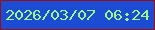文字の大きさ：4、枠の色：970e0c、背景の色：1c4cd3、文字の色：9cf983 無料ブログパーツのブログ時計