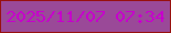 文字の大きさ：1、枠の色：97100f、背景の色：9a4998、文字の色：c601cb 無料ブログパーツのブログ時計