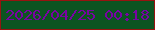 文字の大きさ：3、枠の色：971310、背景の色：0c5421、文字の色：7803a3 無料ブログパーツのブログ時計