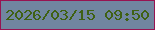 文字の大きさ：3、枠の色：971451、背景の色：7186a0、文字の色：3f6112 無料ブログパーツのブログ時計