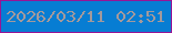 文字の大きさ：2、枠の色：971595、背景の色：077dd3、文字の色：a3999c 無料ブログパーツのブログ時計