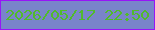 文字の大きさ：3、枠の色：9715f7、背景の色：7984ca、文字の色：51bb2c 無料ブログパーツのブログ時計