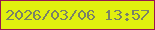 文字の大きさ：2、枠の色：971651、背景の色：e1f00f、文字の色：7a8266 無料ブログパーツのブログ時計