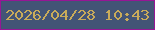 文字の大きさ：5、枠の色：971695、背景の色：435476、文字の色：c9ab5a 無料ブログパーツのブログ時計
