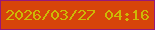 文字の大きさ：1、枠の色：97187a、背景の色：d7440a、文字の色：cdb806 無料ブログパーツのブログ時計