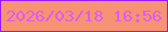 文字の大きさ：1、枠の色：9719fb、背景の色：f69373、文字の色：de5af3 無料ブログパーツのブログ時計