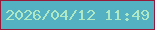 文字の大きさ：5、枠の色：971a39、背景の色：53b1c1、文字の色：afe8c4 無料ブログパーツのブログ時計