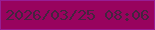文字の大きさ：3、枠の色：971d95、背景の色：98035e、文字の色：45243f 無料ブログパーツのブログ時計