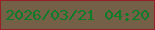 文字の大きさ：1、枠の色：972026、背景の色：745f47、文字の色：0c7c27 無料ブログパーツのブログ時計
