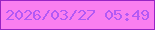 文字の大きさ：4、枠の色：9724c3、背景の色：fa7ff0、文字の色：b359f4 無料ブログパーツのブログ時計