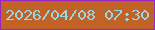 文字の大きさ：4、枠の色：9726c1、背景の色：c16226、文字の色：97d8e7 無料ブログパーツのブログ時計