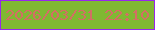 文字の大きさ：3、枠の色：9727ec、背景の色：80b832、文字の色：d46e64 無料ブログパーツのブログ時計