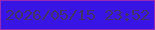 文字の大きさ：3、枠の色：9729b6、背景の色：3815e5、文字の色：453365 無料ブログパーツのブログ時計