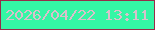 文字の大きさ：4、枠の色：972c49、背景の色：34f6a5、文字の色：d9c0cb 無料ブログパーツのブログ時計