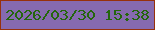 文字の大きさ：5、枠の色：97310b、背景の色：866aaf、文字の色：24660c 無料ブログパーツのブログ時計