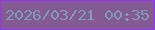文字の大きさ：2、枠の色：9732fb、背景の色：835b92、文字の色：809bb7 無料ブログパーツのブログ時計
