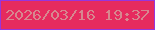 文字の大きさ：5、枠の色：9735dc、背景の色：e62b5e、文字の色：d7878f 無料ブログパーツのブログ時計