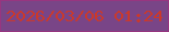 文字の大きさ：5、枠の色：973680、背景の色：794587、文字の色：c9392c 無料ブログパーツのブログ時計