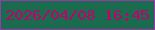 文字の大きさ：5、枠の色：973aab、背景の色：1b6b4f、文字の色：bd036e 無料ブログパーツのブログ時計