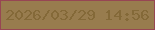 文字の大きさ：1、枠の色：974653、背景の色：987c4e、文字の色：846938 無料ブログパーツのブログ時計