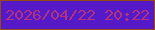 文字の大きさ：3、枠の色：974a0f、背景の色：5519c7、文字の色：af337e 無料ブログパーツのブログ時計