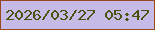 文字の大きさ：1、枠の色：974a1f、背景の色：c5bbe6、文字の色：49520f 無料ブログパーツのブログ時計