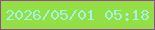 文字の大きさ：1、枠の色：974a94、背景の色：94df44、文字の色：a3f2e5 無料ブログパーツのブログ時計