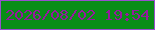 文字の大きさ：2、枠の色：974fce、背景の色：098e17、文字の色：96199e 無料ブログパーツのブログ時計