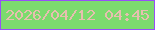 文字の大きさ：1、枠の色：9750f7、背景の色：7cdb6e、文字の色：e7bfb0 無料ブログパーツのブログ時計