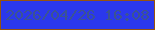 文字の大きさ：3、枠の色：97530d、背景の色：2b38ec、文字の色：3b5394 無料ブログパーツのブログ時計