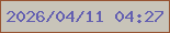 文字の大きさ：3、枠の色：975332、背景の色：c8c4b9、文字の色：6460b1 無料ブログパーツのブログ時計