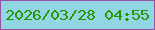 文字の大きさ：2、枠の色：9754a5、背景の色：92d5e3、文字の色：269602 無料ブログパーツのブログ時計
