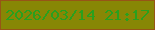 文字の大きさ：5、枠の色：975516、背景の色：878705、文字の色：29a01e 無料ブログパーツのブログ時計