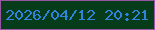文字の大きさ：5、枠の色：9755a2、背景の色：073c1a、文字の色：2d83dd 無料ブログパーツのブログ時計