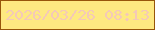 文字の大きさ：4、枠の色：97560b、背景の色：fee981、文字の色：f4c9b7 無料ブログパーツのブログ時計