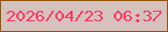 文字の大きさ：4、枠の色：975708、背景の色：d6c2bd、文字の色：f83a66 無料ブログパーツのブログ時計