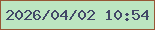 文字の大きさ：3、枠の色：975735、背景の色：bce6c1、文字の色：424867 無料ブログパーツのブログ時計