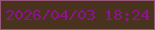 文字の大きさ：4、枠の色：975878、背景の色：4a331e、文字の色：8d148b 無料ブログパーツのブログ時計