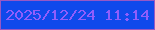 文字の大きさ：1、枠の色：9758c4、背景の色：1049eb、文字の色：905efb 無料ブログパーツのブログ時計
