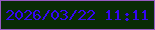 文字の大きさ：2、枠の色：975ac2、背景の色：092b06、文字の色：3506f3 無料ブログパーツのブログ時計