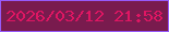 文字の大きさ：5、枠の色：975af9、背景の色：791b4e、文字の色：df1663 無料ブログパーツのブログ時計