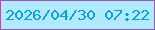 文字の大きさ：4、枠の色：975baf、背景の色：b1e9fd、文字の色：07a0dc 無料ブログパーツのブログ時計