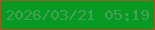 文字の大きさ：1、枠の色：975e21、背景の色：079a23、文字の色：46a055 無料ブログパーツのブログ時計