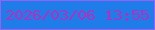 文字の大きさ：3、枠の色：975ff4、背景の色：1f7dea、文字の色：b42fc0 無料ブログパーツのブログ時計