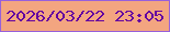 文字の大きさ：5、枠の色：9760db、背景の色：f3a580、文字の色：6300a1 無料ブログパーツのブログ時計