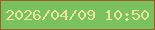文字の大きさ：3、枠の色：976129、背景の色：7ac25f、文字の色：eae595 無料ブログパーツのブログ時計