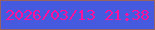 文字の大きさ：3、枠の色：976164、背景の色：465adf、文字の色：fd139d 無料ブログパーツのブログ時計