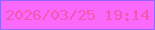 文字の大きさ：4、枠の色：9762fd、背景の色：fa69fa、文字の色：f457b2 無料ブログパーツのブログ時計