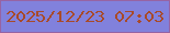 文字の大きさ：3、枠の色：9764a3、背景の色：8181dc、文字の色：a84a29 無料ブログパーツのブログ時計
